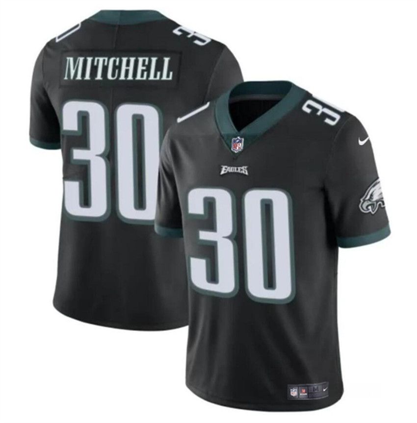 Men's Black Philadelphia Eagles #30 Quinyon Mitchell 2024 Draft Vapor Untouchable Limited Stitched Football Jersey